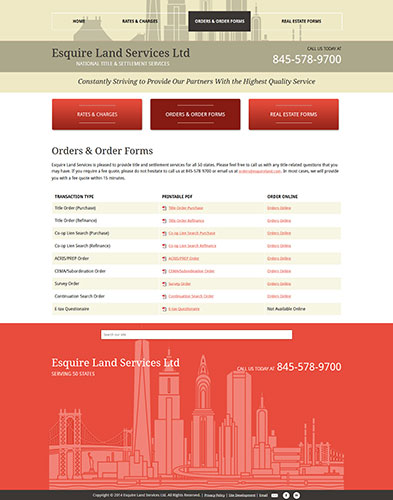 Dynamic Creative Minds / Esquire Land / Order Forms