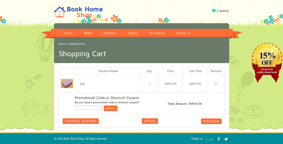 Dynamic Creative Minds / Book Home Shop / Shopping Cart